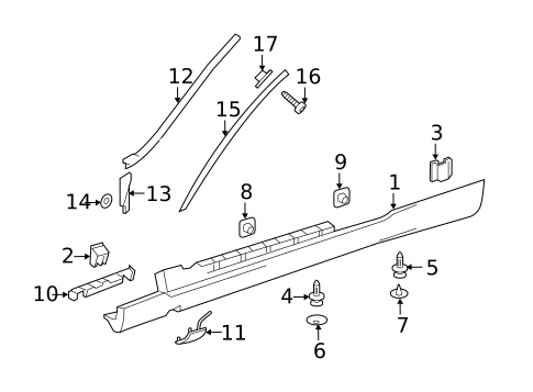 Exterior Trim - Pillars for 2013 Mercedes-Benz E350 #0