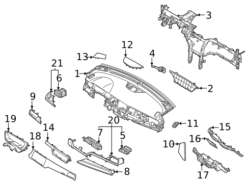Instrument Panel for 2022 Kia Niro #0