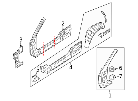 Hinge Pillar for 2009 BMW M6 #0