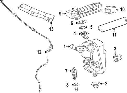 Washer Components for 2025 Mercedes-Benz EQE SUV AMG® #0