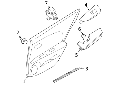 Rear Door for 2009 Nissan Altima #2