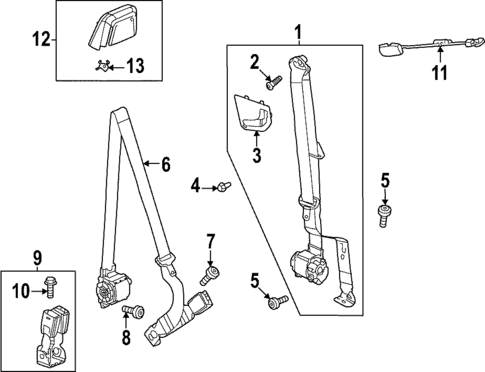 Seat Belt for 2023 GMC Hummer EV Pickup #1
