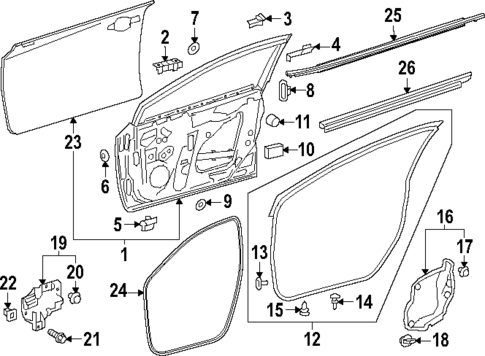 Door & Components for 2023 Toyota GR Corolla #0