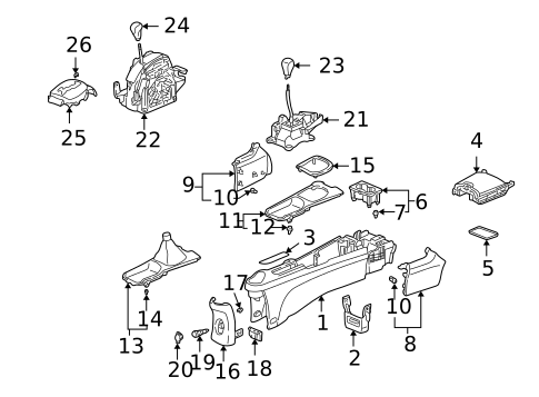 Gear Shift Control for 2004 Acura RSX #0
