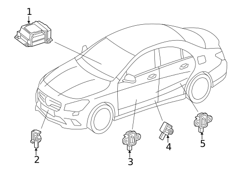 Air Bag Components for 2019 Mercedes-Benz CLA45 AMG #1