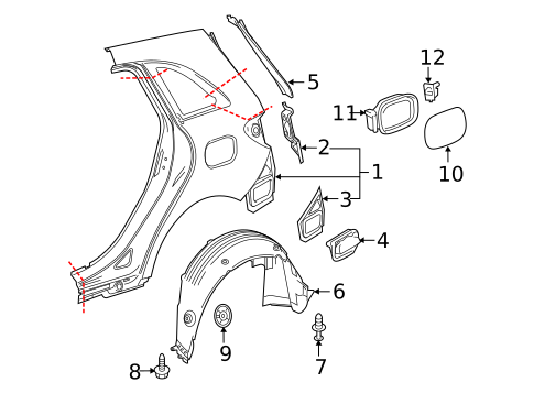 Quarter Panel & Components for 2016 Mercedes-Benz B 250e #0