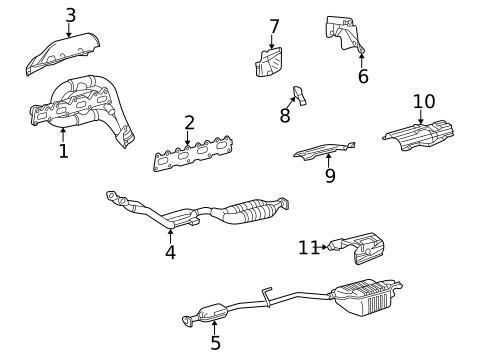 Exhaust Components for 1999 Mercedes-Benz C230 #0