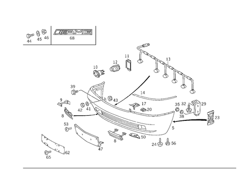 Front Bumper for 1984 Mercedes-Benz 500 SEC #0