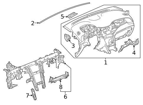 Instrument Panel for 2021 Chevrolet Trax #0