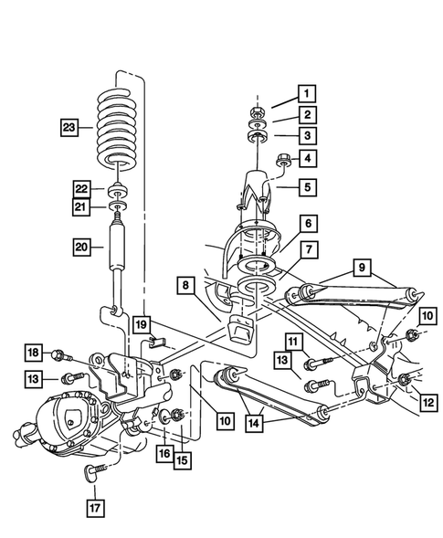 Front Suspension, Strut and Cradle for 2012 Ram 3500 #1