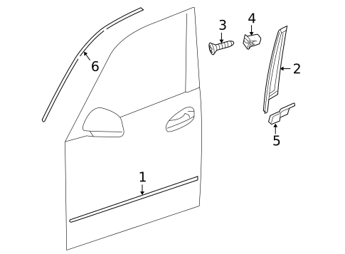 Exterior Trim - Front Door for 2018 Mercedes-Benz GLC 43 AMG® #0