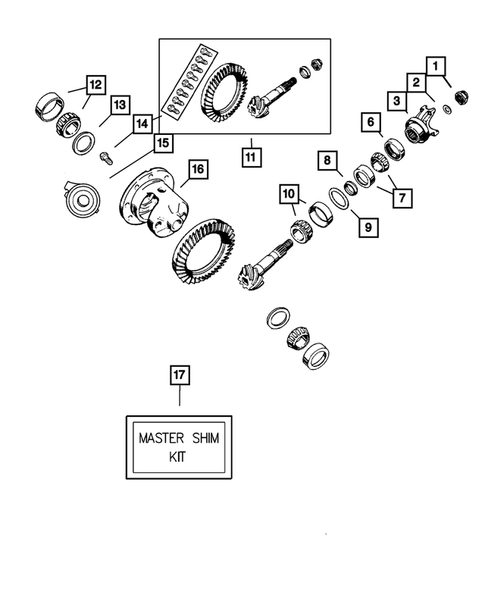 Differential and Housing for 2003 Jeep Grand Cherokee #1