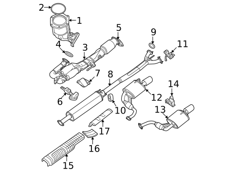 Exhaust Components for 2012 Nissan Maxima #0