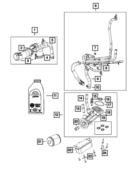 Engine Oiling, Oil Pan and Indicator (Dipstick) for 2018 Ram 3500 #1