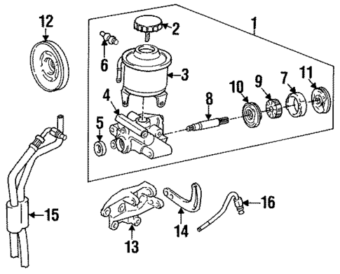 Pump & Hoses for 1991 Toyota Land Cruiser #0