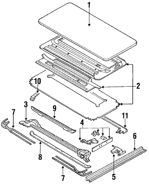 Sunroof for 1994 Audi V8 Quattro #0