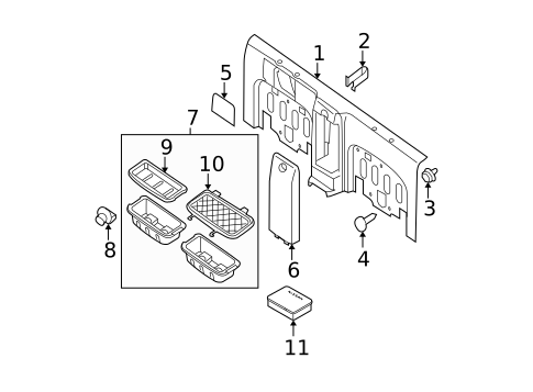 Interior Trim - Cab for 2010 Nissan Frontier #2