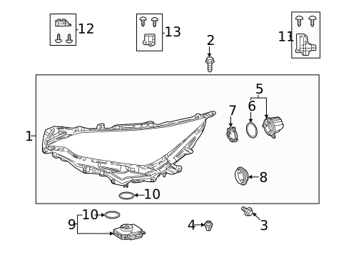 Headlamp Components for 2025 Lexus NX350h #7