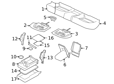 Rear Seat Components for 2014 Volvo S80 #2