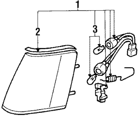 Side Marker & Signal Lamps for 1989 Mitsubishi Sigma #0