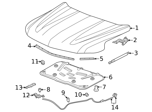 Hood & Components for 2022 Chevrolet Suburban #0