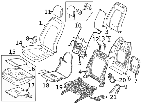 Front Seat Components for 2018 Lincoln MKZ #1