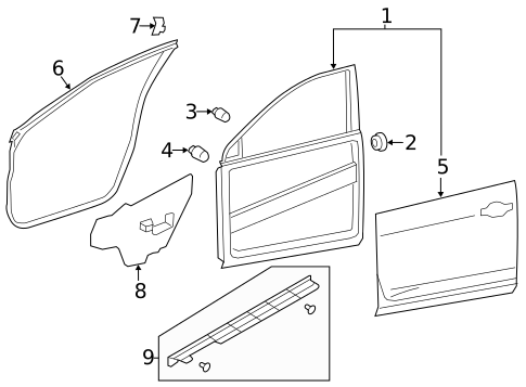Door & Components for 2019 Nissan Qashqai #1