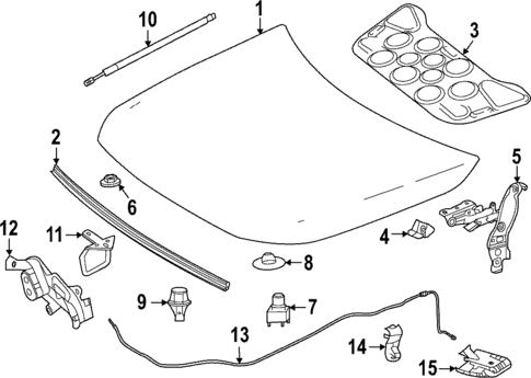 Hood & Components for 2020 Mercedes-Benz CLA 45 AMG® #0