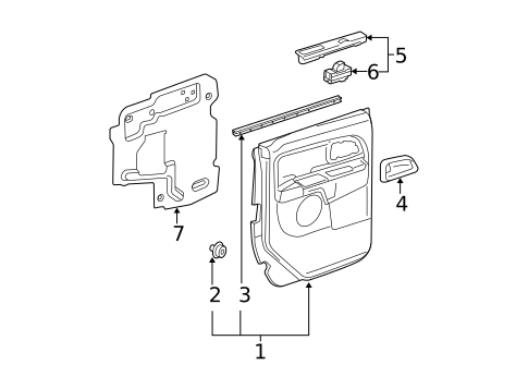 Interior Trim - Rear Door for 2005 Chevrolet Colorado #0