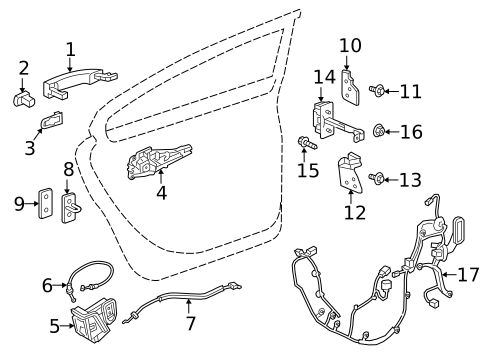 Lock & Hardware for 2017 Buick LaCrosse #1