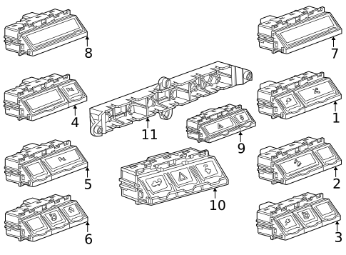 Switches for 2022 Chevrolet Silverado 1500 LTD #7