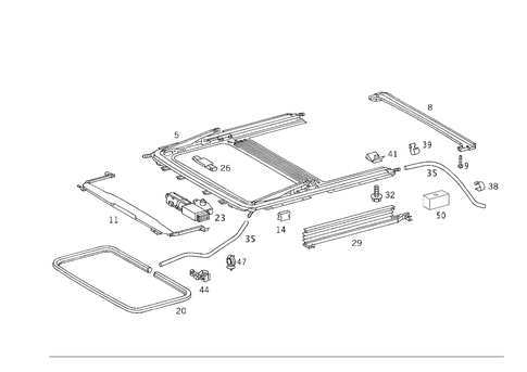 Sliding/Lifting Roof Frame for 1999 Mercedes-Benz ML 320 #0