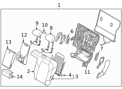 Rear Seat Components for 2025 Genesis GV70 #0