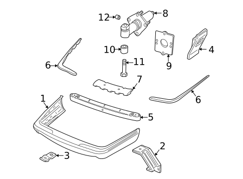 Bumper & Components - Rear for 2001 Jaguar XJ8 #0