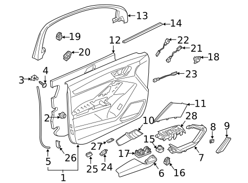 Interior Trim - Front Door for 2025 Audi Q3 #0