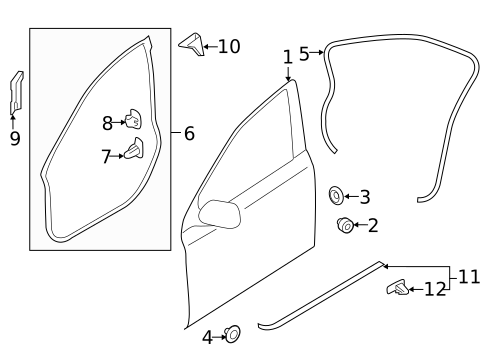 Door & Components for 2017 Subaru Legacy #1
