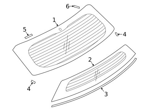 Glass - Lift Gate for 2019 Mitsubishi Eclipse Cross #0