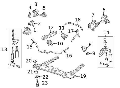 Engine & Trans Mounting for 2003 Acura CL #1