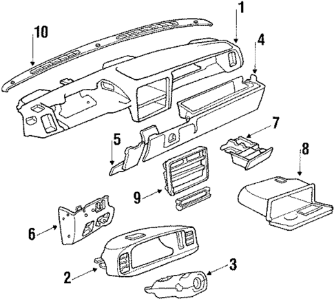 Instrument Panel for 1988 Hyundai Excel #0