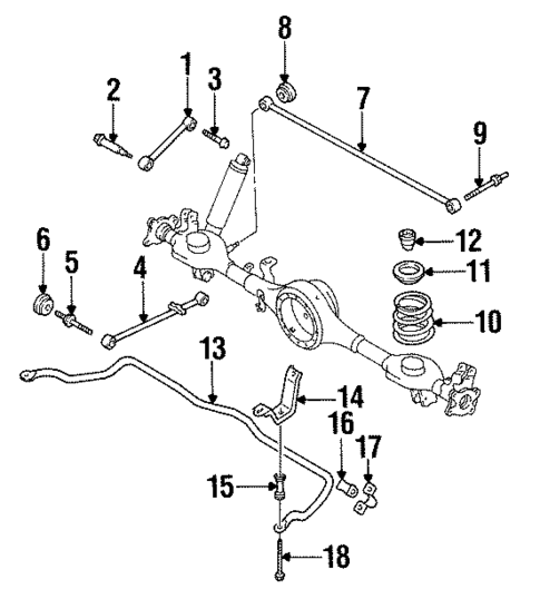 Rear Suspension for 1998 Mazda MPV #0