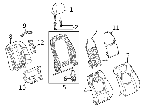 Driver Seat Components for 2022 Cadillac CT5 #2