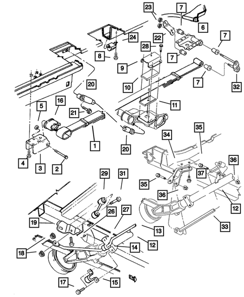 Rear Suspension for 2002 Dodge Grand Caravan #0
