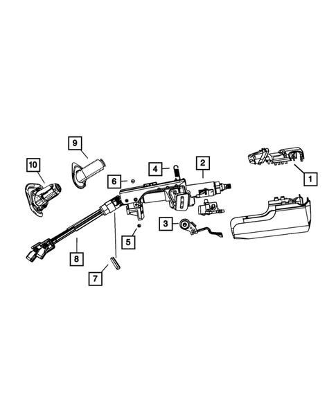 Steering Column and Intermediate Shaft for 2008 Chrysler Pacifica #0