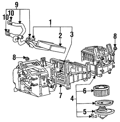 Blower Motor & Fan for 1990 Mitsubishi Galant #0