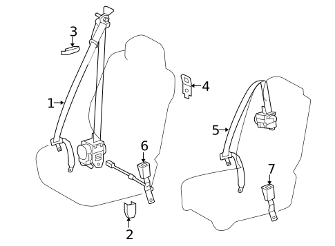 Front Seat Belts for 2017 Toyota Tundra #2