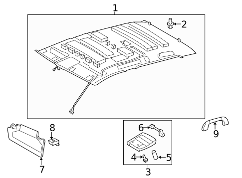 Headliner for 2019 Toyota Tundra #2