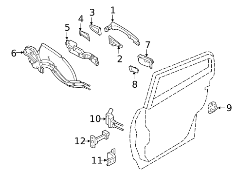 Lock & Hardware for 2016 INFINITI QX50 #1