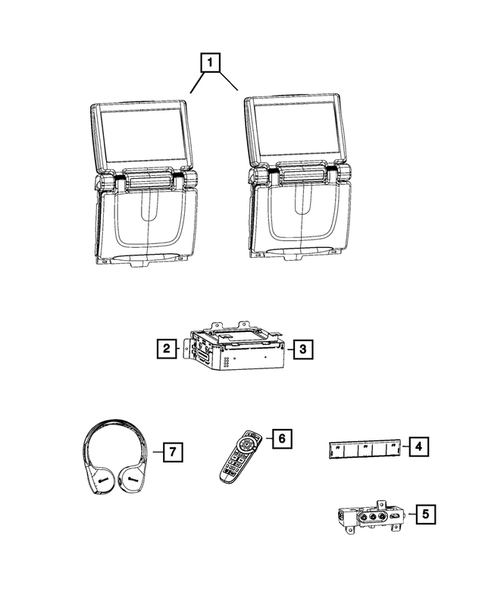 Radio, Antenna, Speakers, DVD, and Video systems for 2020 Dodge Durango #2