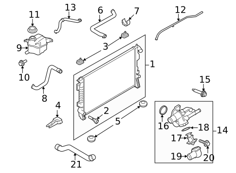 Radiator & Components for 2013 Lincoln MKT #1