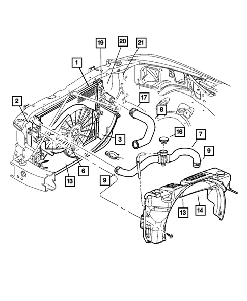 Radiator and Related Parts for 2004 Dodge Dakota #0